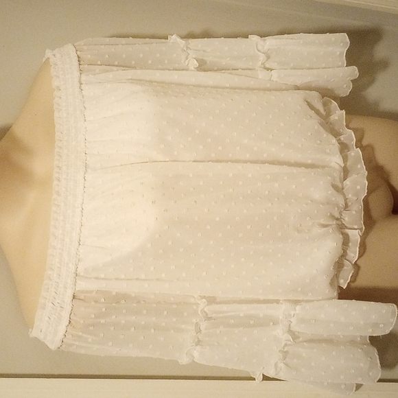 Polka dot off shoulder see through top - Picture 4 of 5